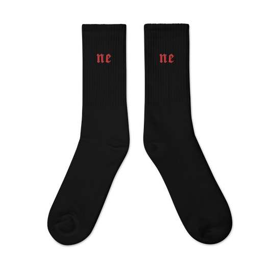 initials embroidered socks